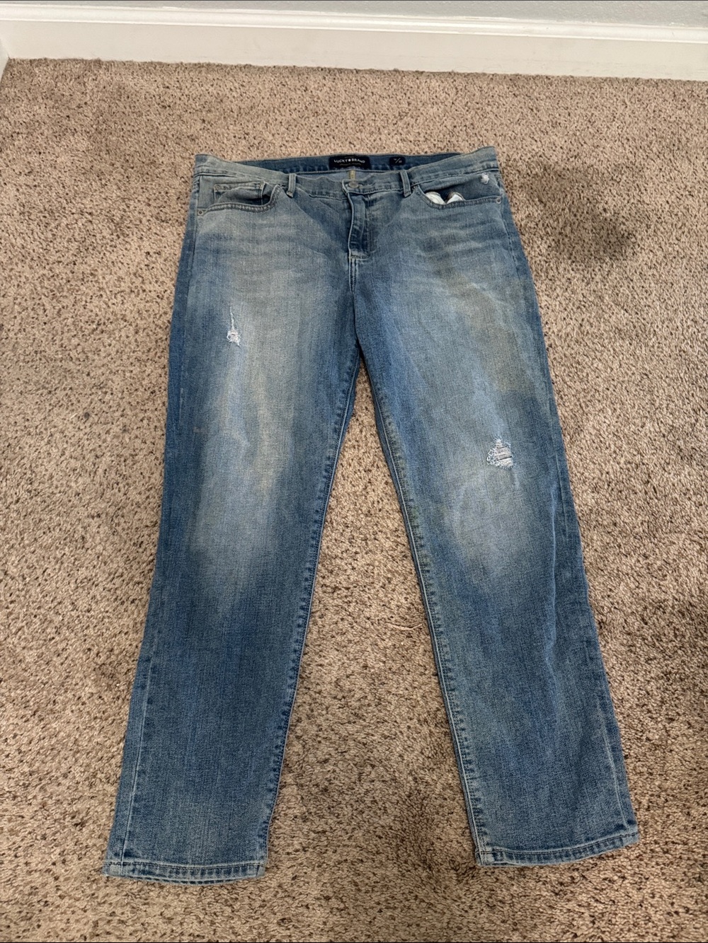 Lucky Brand Faded Blue Straight Leg Jeans